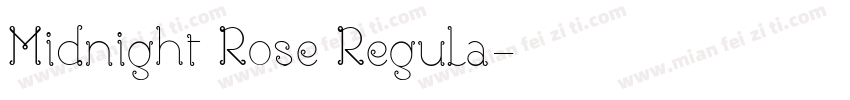 Midnight Rose Regula字体转换